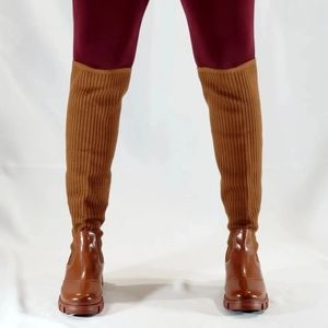 Brown Sweater Boot